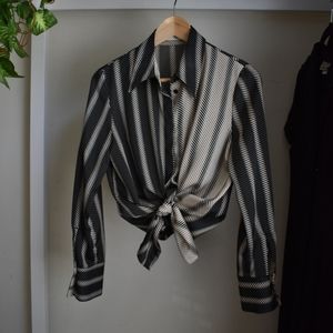 Dual-tone 80s Print Button-Down